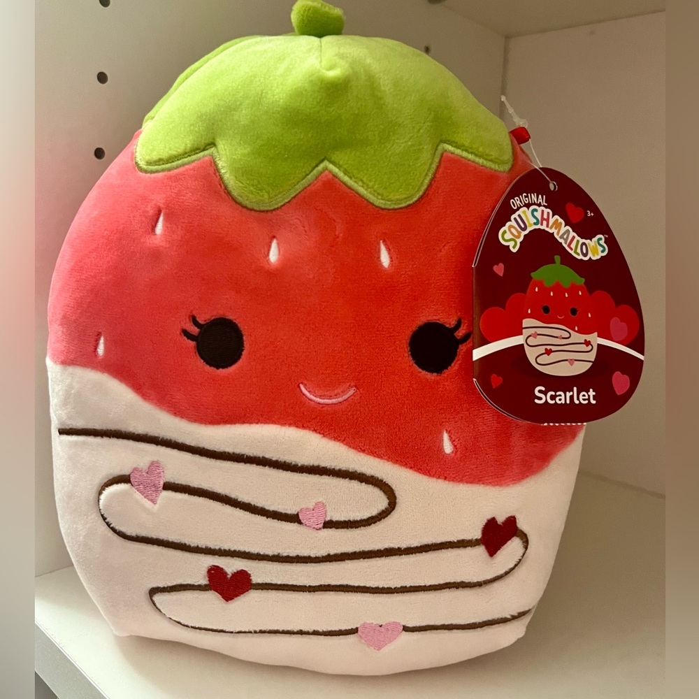 Squishmallow Scarlet Chocolate Covered Strawberry Valentine’s Day NWT 8 inch